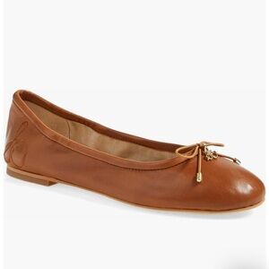 Sam Edelman Tan Leather Flats with Bow